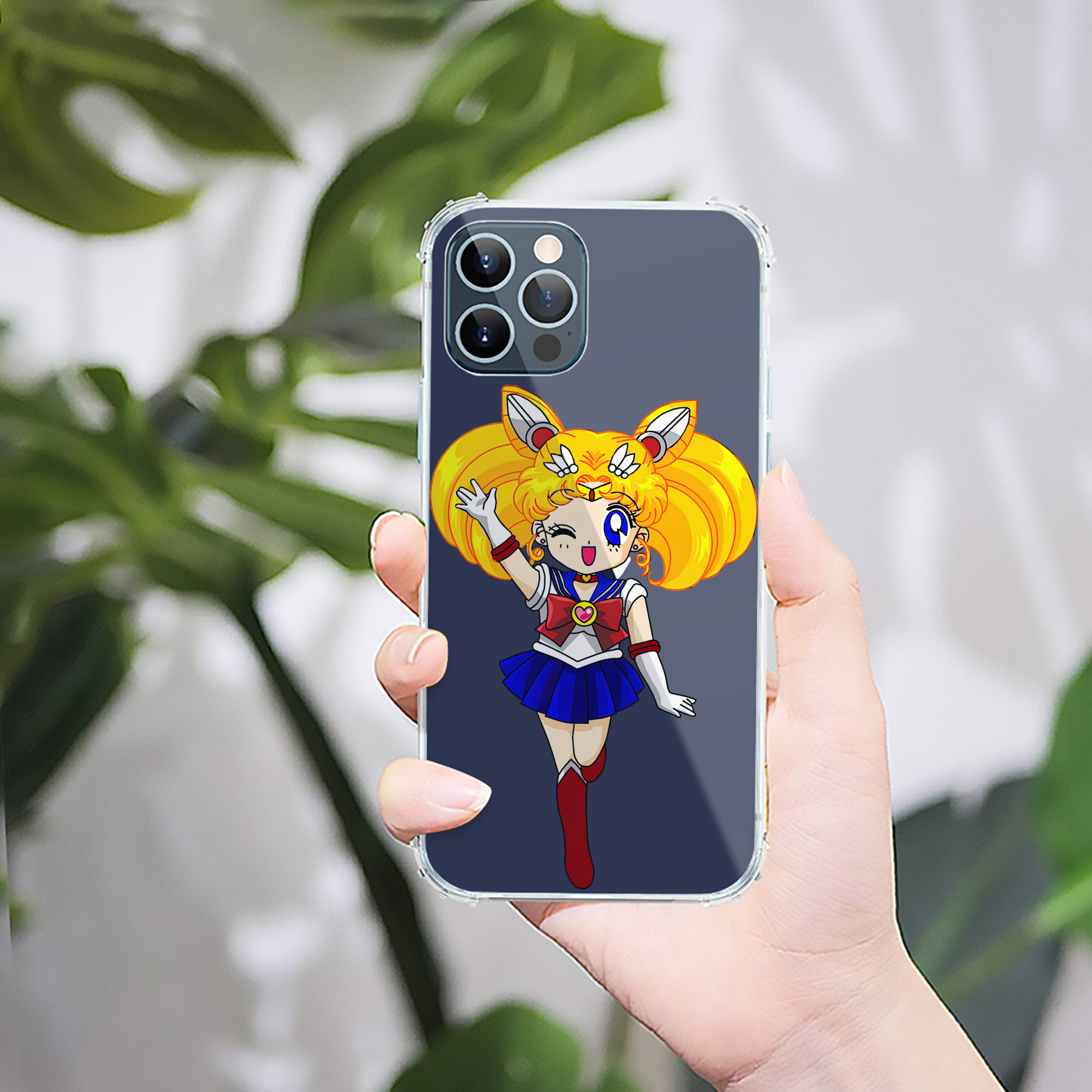（画像用） 美少女戦士セーラームーン 月野 うさぎ つきの うさぎ Sailor Moon Tsukino Usagi 【iPhone 12シリーズ対応】透明スマホケース（クリアソフトケース）